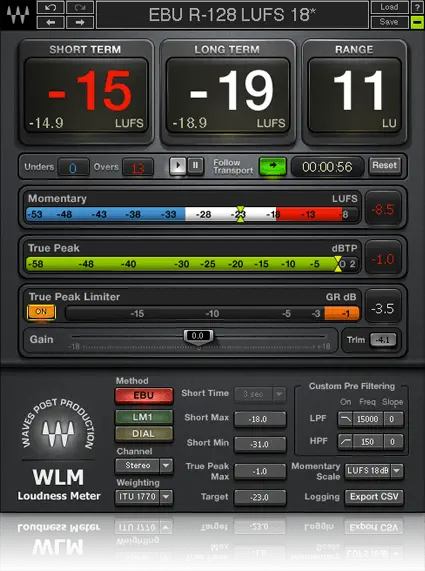 WLM Plus Loudness Meter Waves