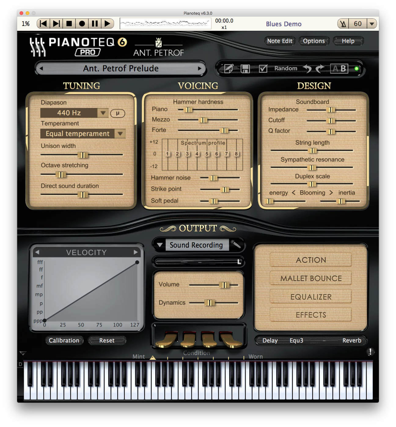 Ant. Petrof 275 grand piano add-on for pianoteq