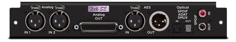 2 Analog Input + 6 Analog Output + 8X8 Optical + AES I/O + 2-ch SPDIF SE Quality Sound (SYM2 Only)