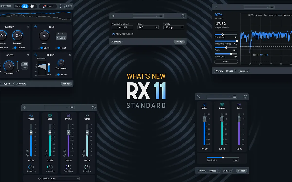 RX 11 Standard: Upgrade from any previous version of RX Standard, RX Advanced, or RX Post Production Suite