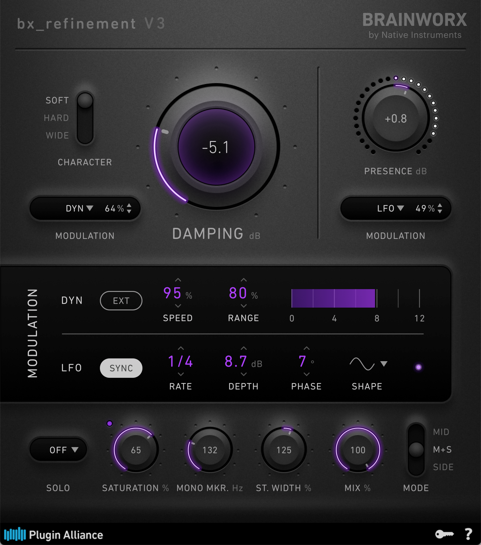 Plugin Alliance Brainworx bx_refinement V3 正規輸入代理店 Plugin Alliance Brainworx bx_refinement V3 正規輸入代理店