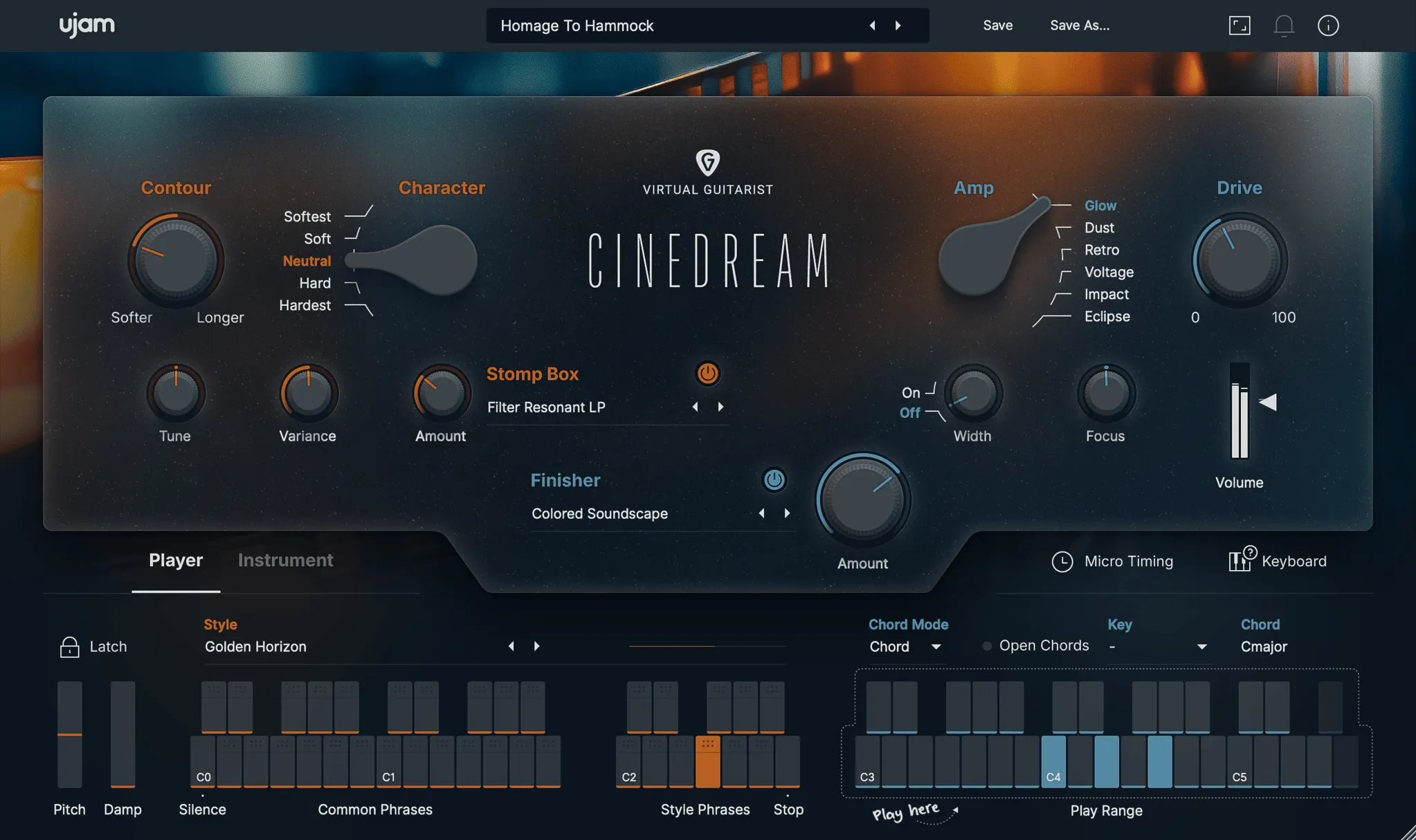 Virtual Guitarist CINEDREAM クロスグレード