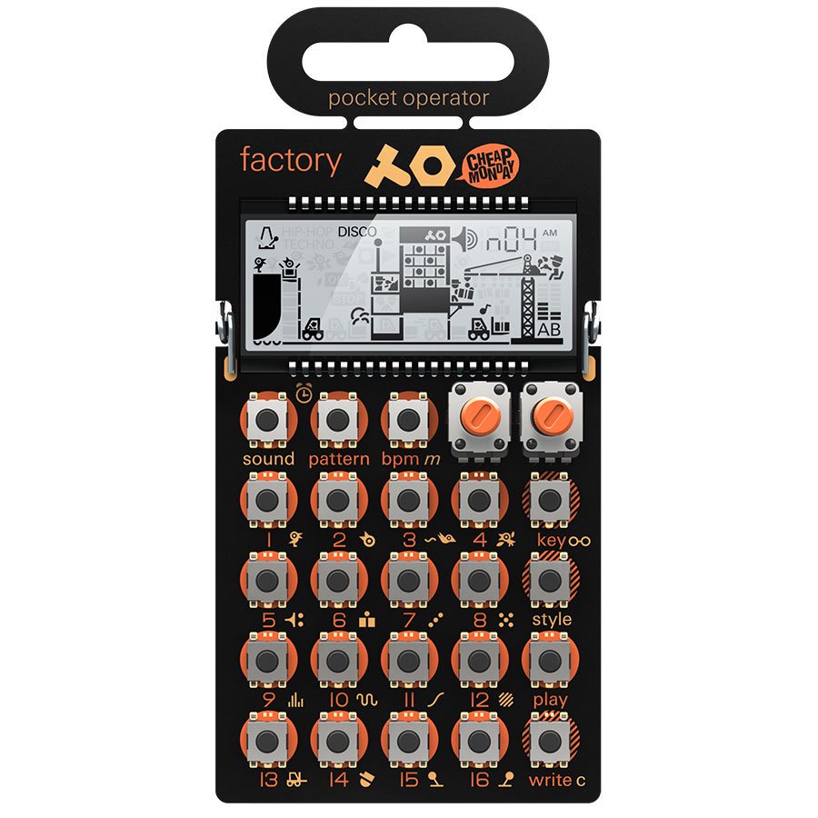 PO-16 factory ポケットサイズのシンセサイザー / ドラムマシン/ シーケンサー