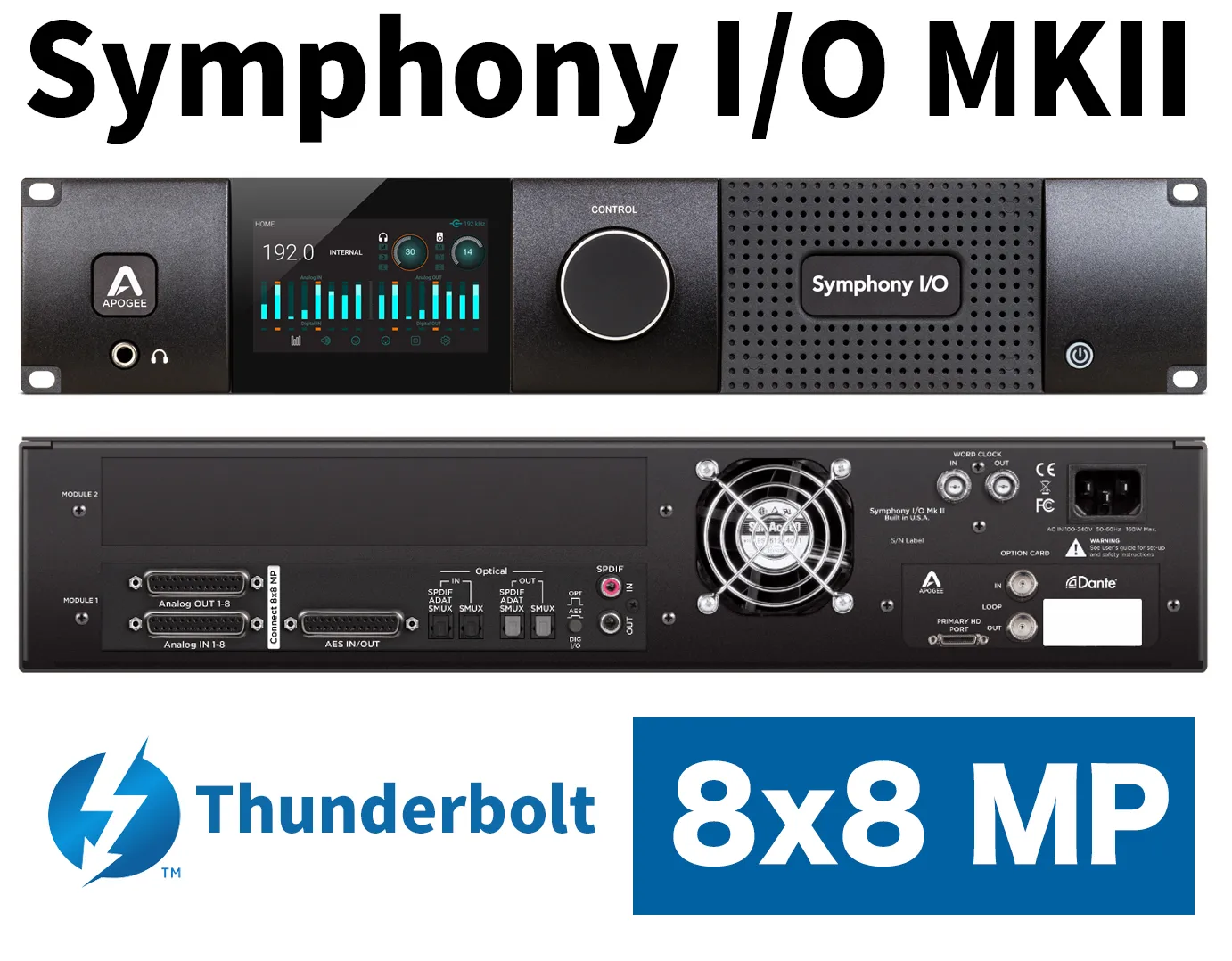 Symphony I/O MKII Thunderbolt接続＆モジュール8x8 MP