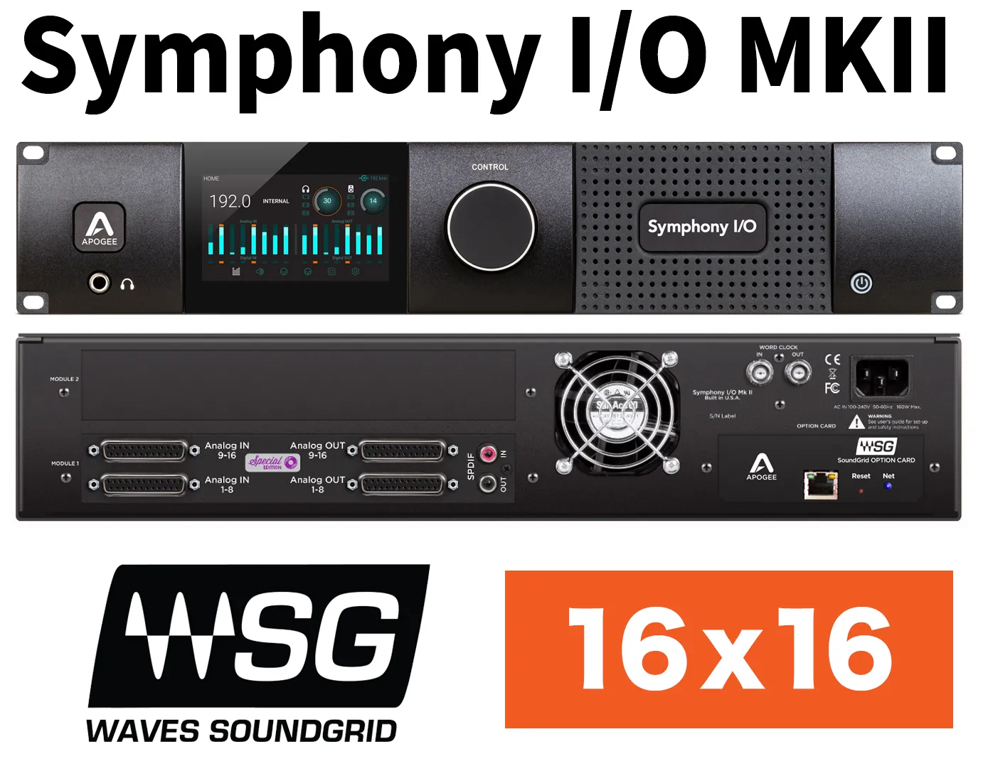 Symphony I/O MKII SoundGrid Chassis with 16 Analog In + 16 Analog Out