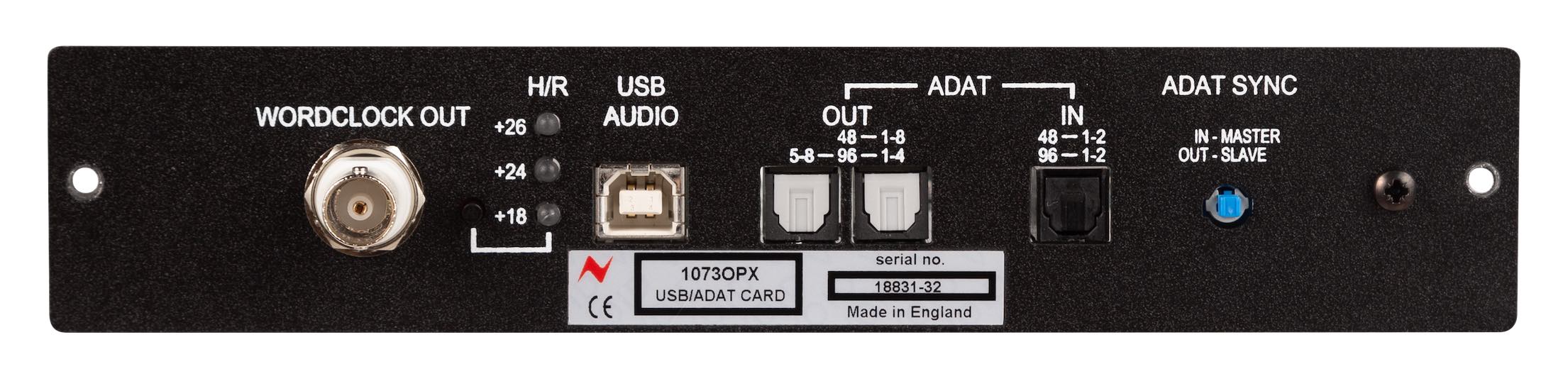1073OPX ADAT/USB digital option card