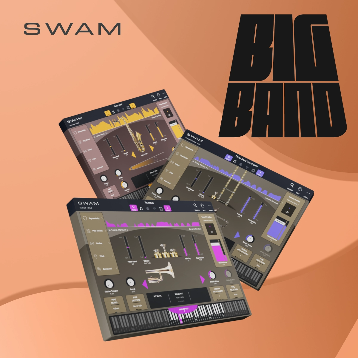 SWAM Big Band Bundle (Trumpets, Trombones, Saxophones)