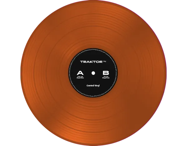 Traktor Control Vinyl Orange Transparent