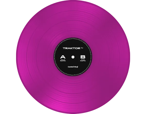 Traktor Control Vinyl Neon Pink Transparent
