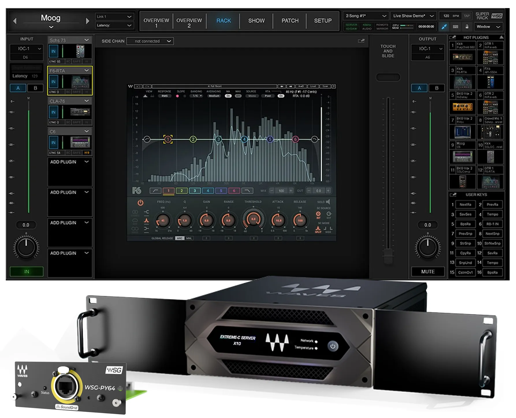 SuperRack SoundGrid + WSG-PY64 for DM7 Live Plugin System