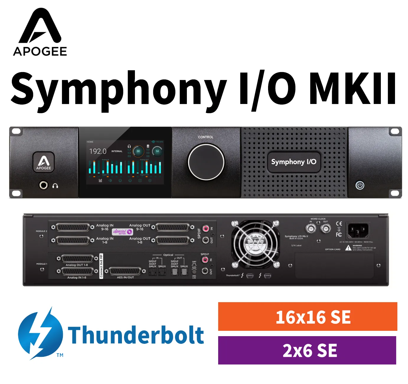 Symphony I/O MKII Thunderbolt.  16x16SE + 2x6SE