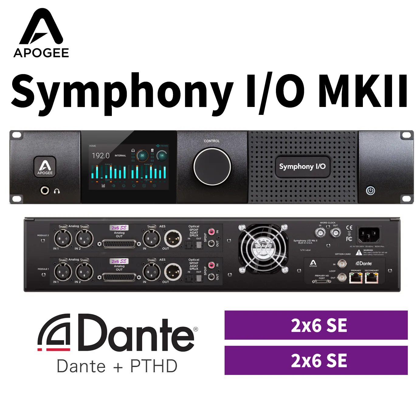 Symphony I/O MKII Dante & Pro Tools HDX 2 - 2X6SE