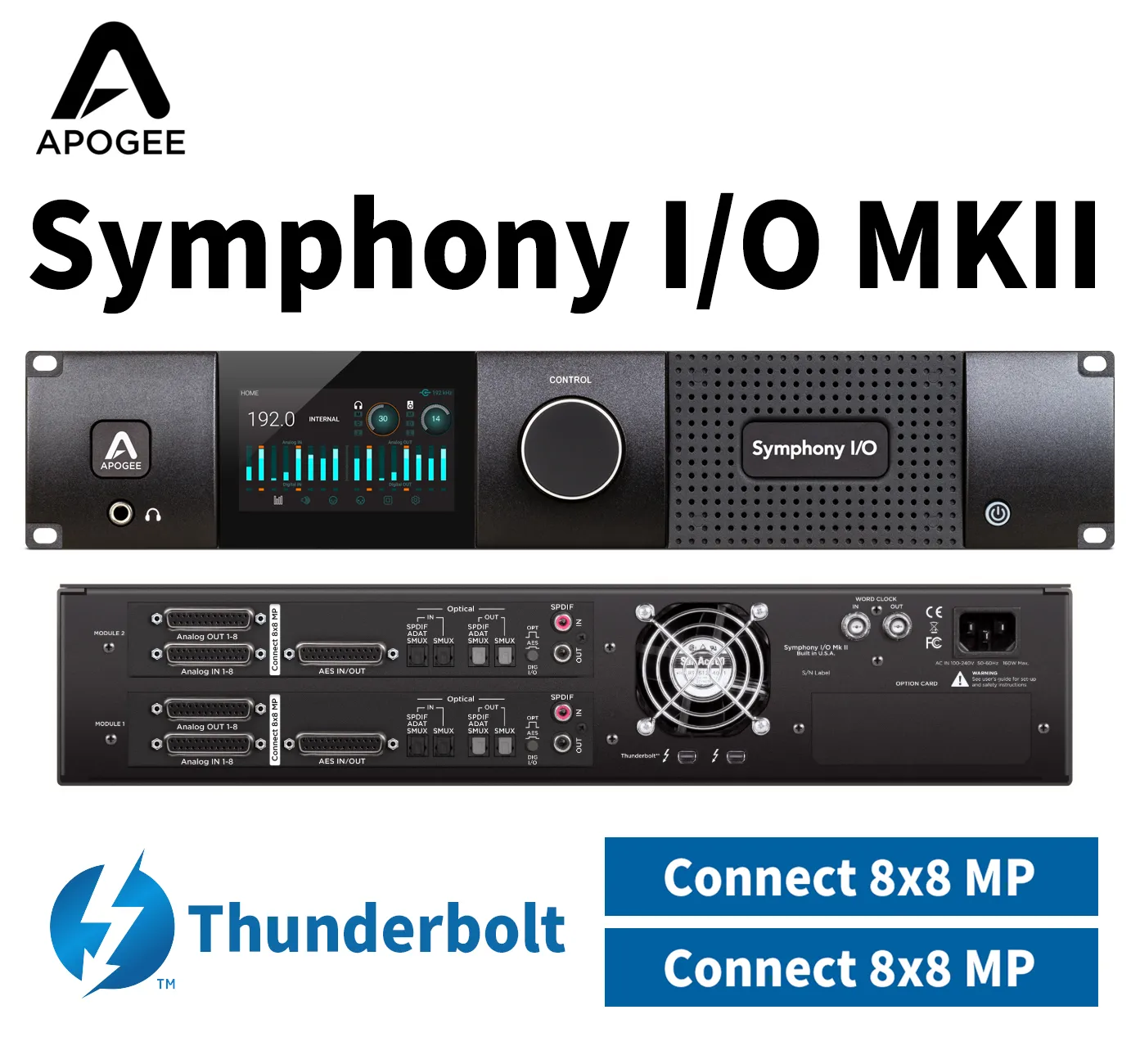 Symphony I/O MKII Thunderbolt.  2-Connect8
