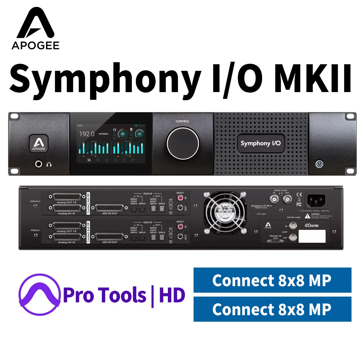 Symphony I/O MKII Pro Tools HDX (Dante Upgradable)  2-Connect8