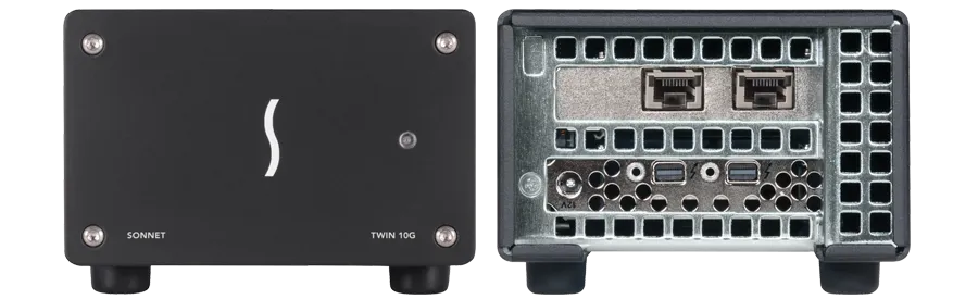 Twin 10G Thunderbolt 2 to Dual-Port 10 Gigabit Ethernet Adapter