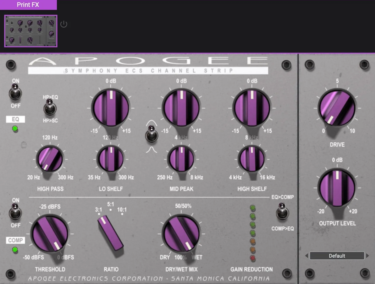 Symphny Studio特製のDSPチャンネル・ストリップ